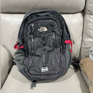 The north face gray backpack